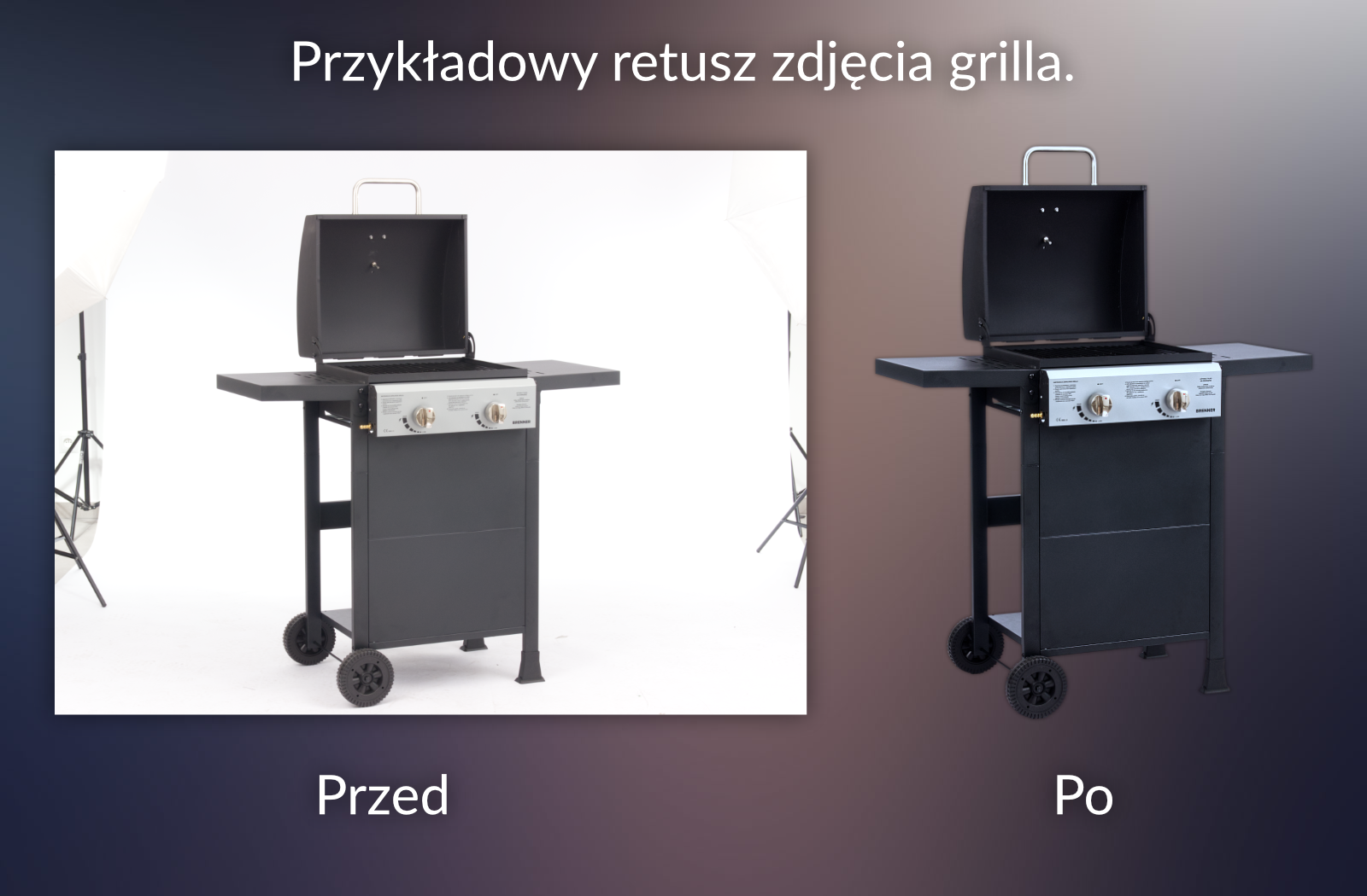 Przykład retuszu zdjęcia z studia